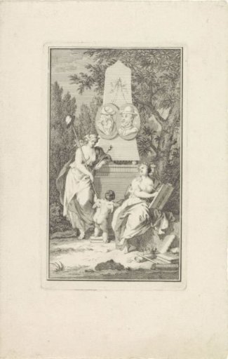 Liberty and Clio Beside a Monument
