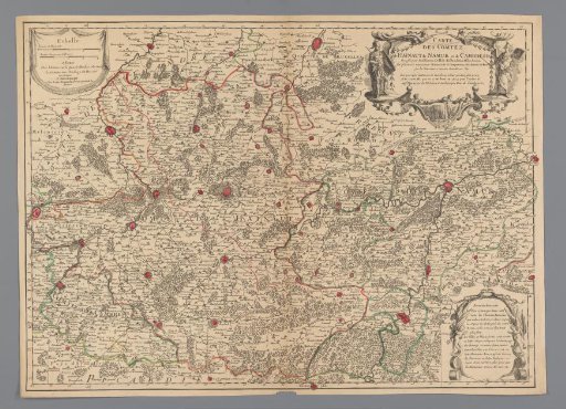 Map of the counties of Hainaut and Namur and the archdiocese of Cambrai