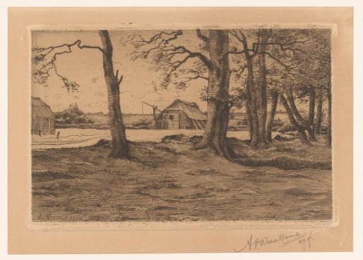 Landscape with farmhouses