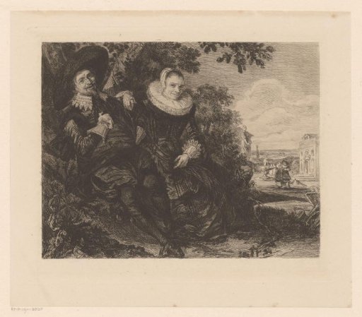 Portrait of a Couple in a Landscape, Probably Isaac Abrahamsz Massa and Beatrix van der Laen