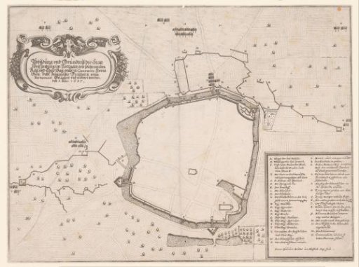 Map of Weissenburg during the siege of 1647