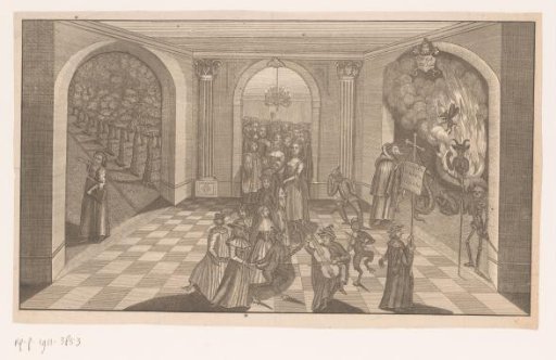 Satirical print on faith