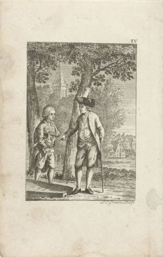 Alcimor and Philantropus Discussing at the Grave of Werther
