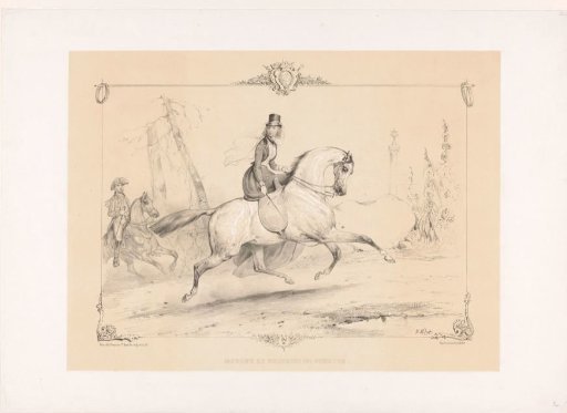 Duchess of Nemours on horseback