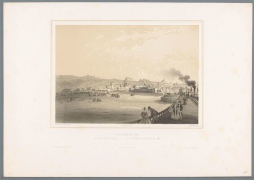 View of the Bathing Carriages at Boulogne-sur-Mer from the Pier