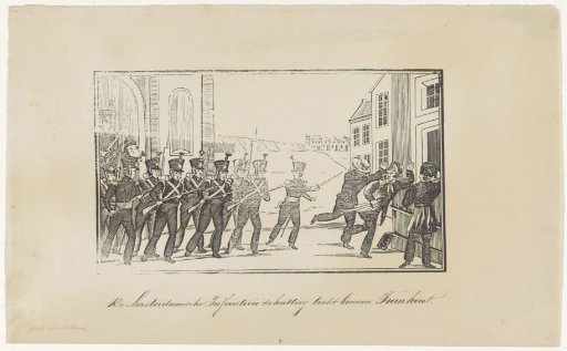 Amsterdam Civic Guard entering Turnhout, 1831