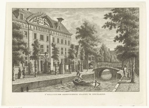 City view with the College of Deputies in Leeuwarden