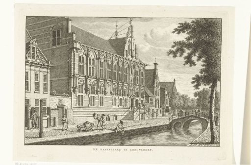 Town view with Chancellery at Leeuwarden