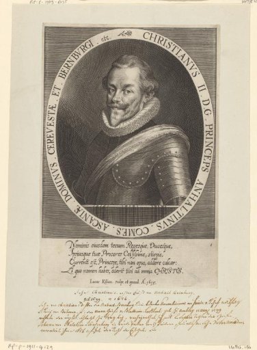 Portrait of Christian of Anhalt-Bernburg