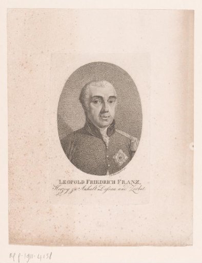 Portrait of Leopold III Friedrich Franz van Anhalt-Dessau