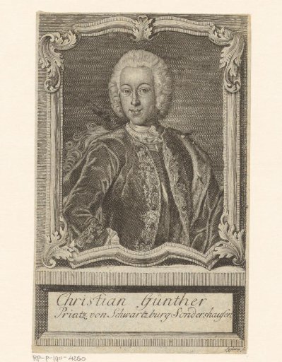 Portrait of Christian Günther II von Schwarzburg-Sondershausen