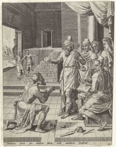 Forgiveness of the servant's debt by the king