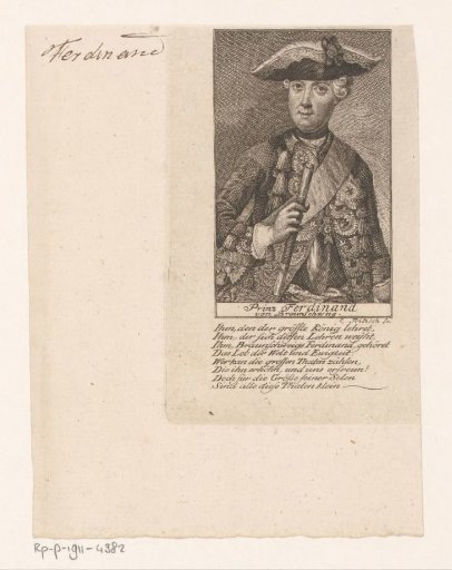 Portrait of Ferdinand of Brunswick-Lüneburg