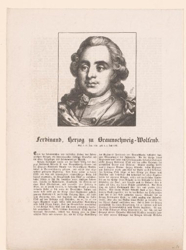 Portrait of Ferdinand, Duke of Brunswick-Wolfenbüttel