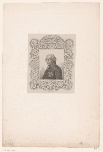 Portrait of Frederick II of Prussia in an Ornate Frame