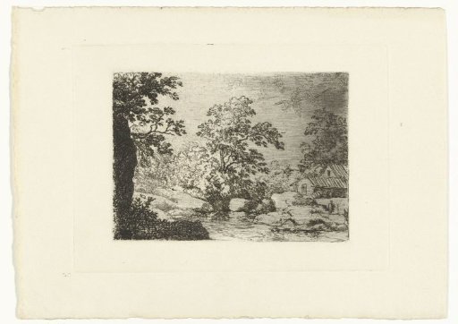 Landscape with a house by a river