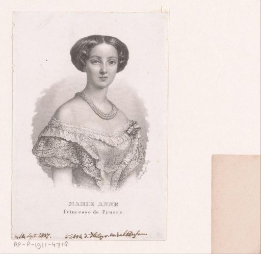 Portrait of Maria Anna of Prussia, born Princess of Anhalt-Dessau