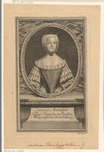 Portrait of Luise Amalie von Braunschweig-Wolfenbüttel