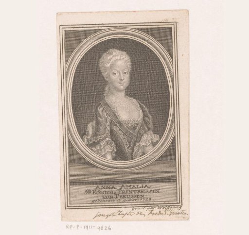 Portrait of Anna Amalia, Princess of Prussia