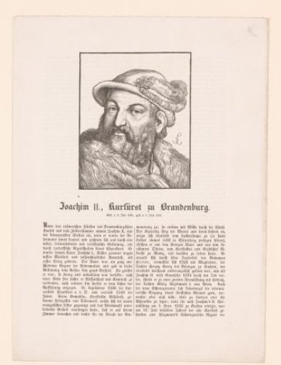 Portrait of Joachim II Hector, Elector of Brandenburg