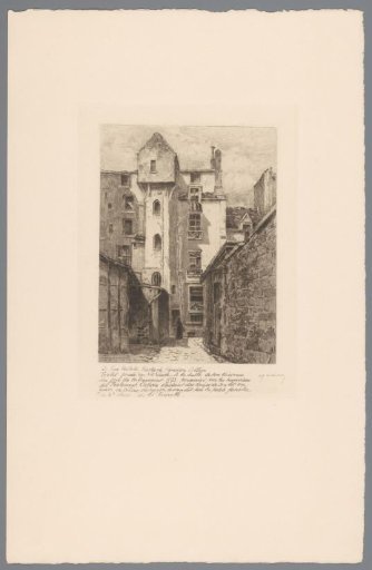 View of 21 rue Valette at the remains of the old college