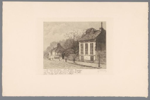 View of a house at 26 Quai de Passy in Paris where Jean Jacques Rousseau lived