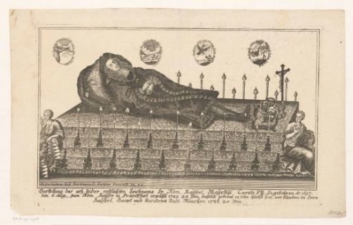 Death Portrait of Emperor Charles VII Albert on His Parade Bed