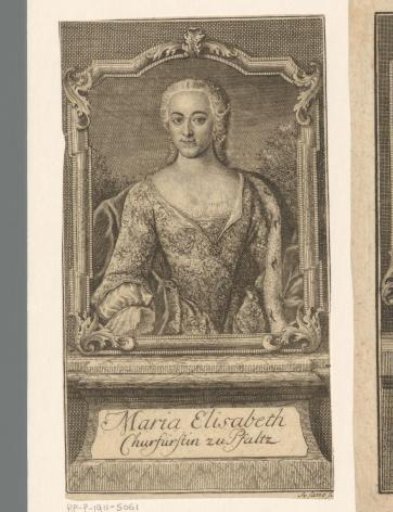 Portrait of Elisabeth Auguste von Pfalz-Sulzbach