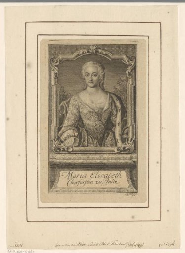 Portrait of Elisabeth Auguste von Pfalz-Sulzbach