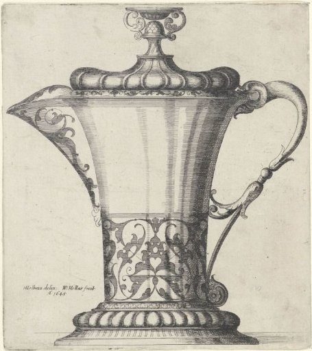 Ornamental jug with lid
