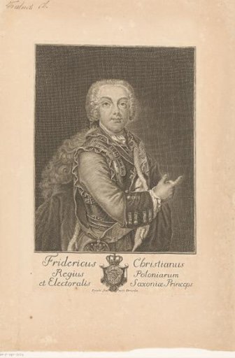 Portrait of Frederick Christian, Elector of Saxony