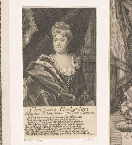Portrait of Christiane Eberhardine of Brandenburg-Bayreuth