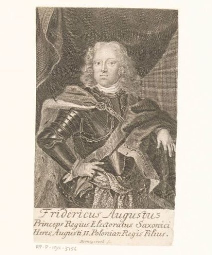 Portrait of Frederick August II of Saxony, later King Augustus III of Poland