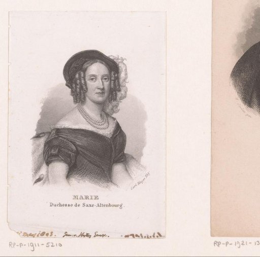 Portrait of Marie of Mecklenburg, Duchess of Saxe-Altenburg