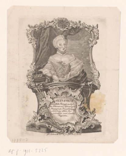 Portrait of Anna Amalia of Brunswick, Duchess of Saxe-Weimar-Eisenach