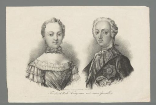 Portrait of Frederick the Great and his consort Elisabeth Christine of Brunswick-Bevern