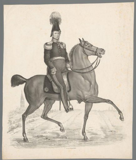 Portrait of Frederick William III on horseback