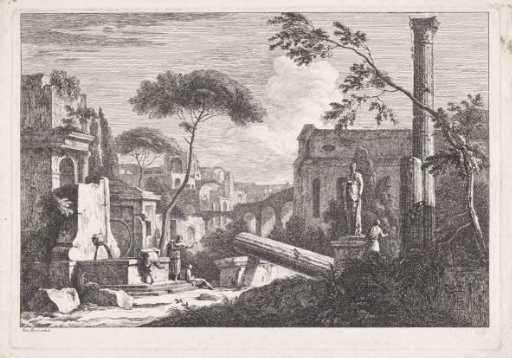 Landscape with Ruins and a Fountain