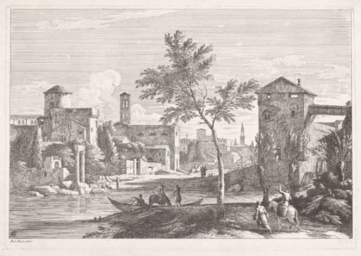 Landscape with River and City
