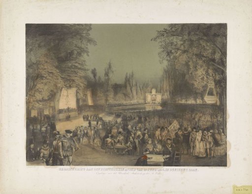 Remembrance of the festive evening of 19 June 1856. In the Nieuwe Baan