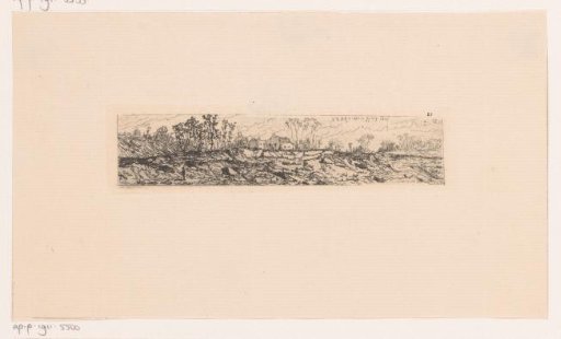 Two houses in a landscape