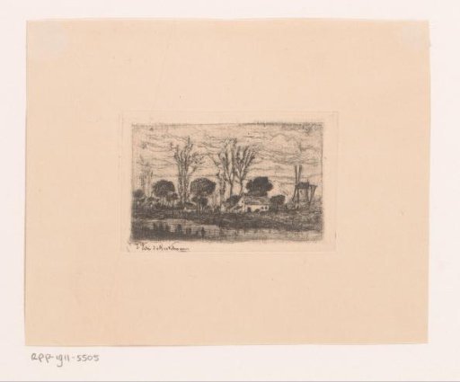 Farmhouse and mill in the landscape