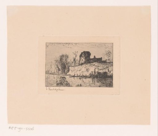 Ruin on a hill by the water