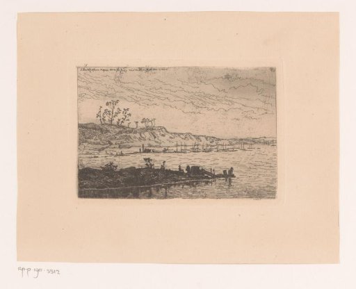 View of a harbour with fishing boats