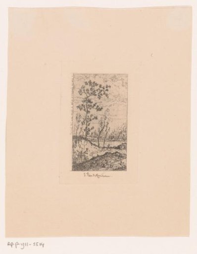 Landscape with figures and a fence