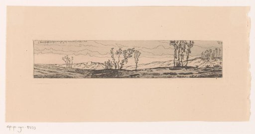 Hilly landscape with groups of trees