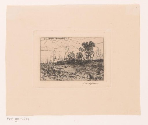 Landscape with a plain and a few trees