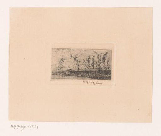 Landscape with a few trees along the water
