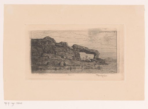 Large rock arch on the coast