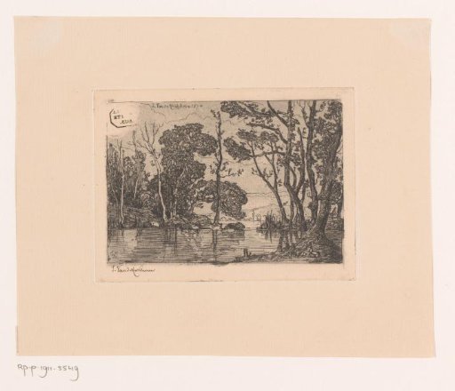 Lake in a Wooded Area